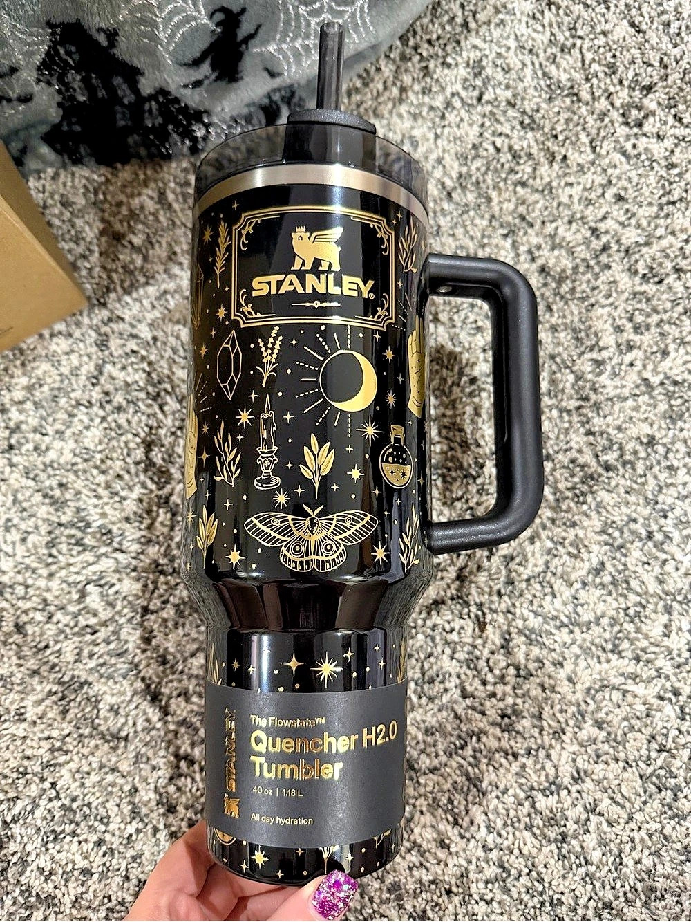 Stanley Halloween Quencher H2.0 Flowstate Tumbler 40 oz Black Magic Halloween 40